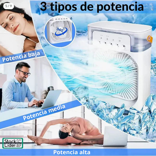 AIRE 4 EN 1| ACONDICIONADOR | VENTILADOR | HUMIFICADOR | DIFUSOR DE AROMA |+ ESENCIA